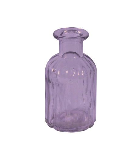 Vintage ribbed glass bud - glass,