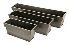 Zinc Trough Pewter Galvanised Metal Planter Long Rectangular Plant Pot Garden