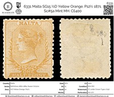6331 Malta SG15 ½D Yellow