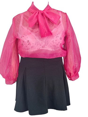 Sheer hot pink - , tie