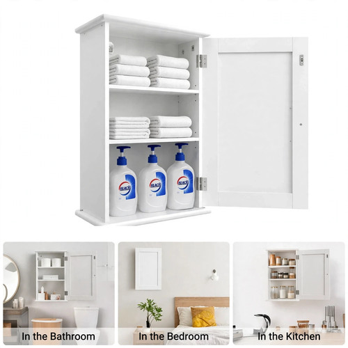 Bathroom wall cabinet white - wall,
