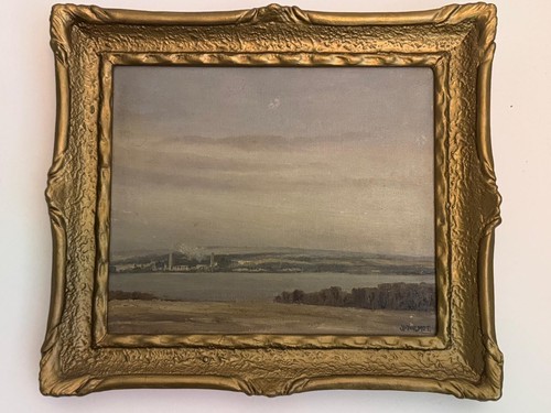 Vintage oil painting board - oil, on