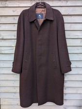 Burberry London Mens UK 42 EU 52 Large Brown 100% Pure Cashmere Overcoat Vintage