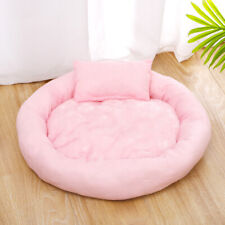 Large Pet Dog Cat Bed Round Plush Kitten Warm Soft Sleeping Nest Fluffy Doughnut
