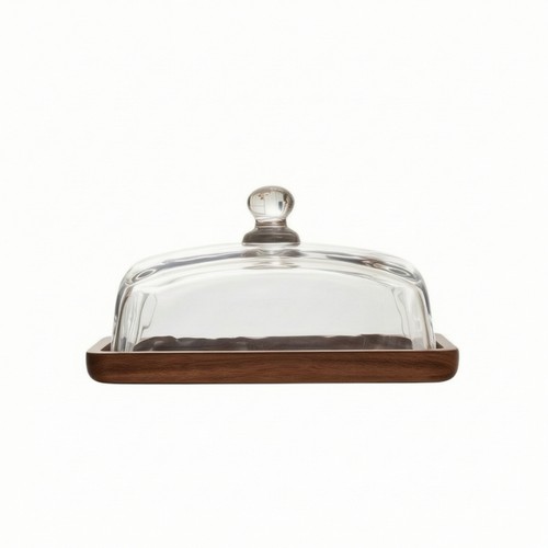 Serving tray with - serving, glass