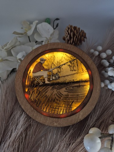 Fisherman fishing light - light, up