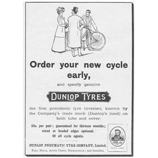 Dunlop Pneumatic Tyre Company - Edwardian Advertisement 1902