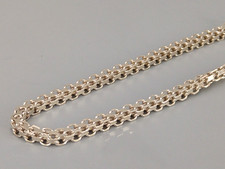 Vintage Sterling Silver Bismark Chain Choker Necklace ASG London 1979