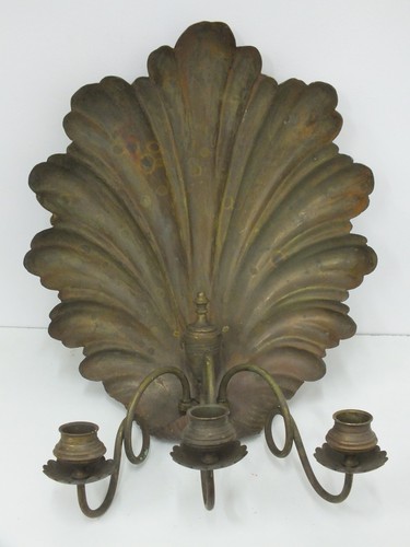 Antique victorian brass - brass, shell