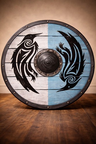 Inch viking wooden round - viking,