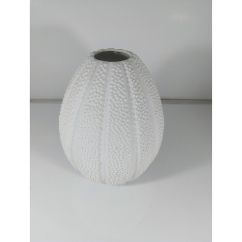 White shell urchin style vase