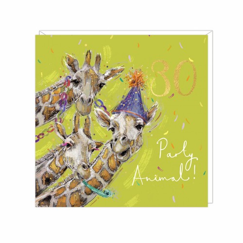 30th birthday card - -, giraffe
