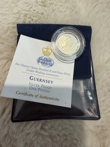 Guernsey silver proof - silver, £1