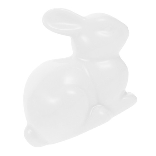 White ceramic rabbit - white, figurine