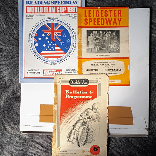 Speedway programmes lot