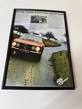 New Framed Print Alfa Romeo 1750 GTV Bertone Red Magazine Advert Poster Wall Art