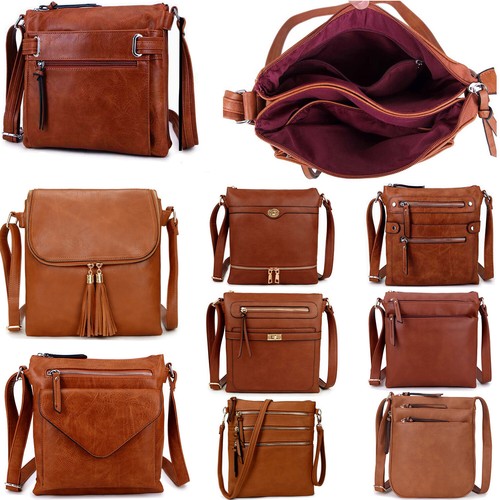 Ladies tan brown cross body - tan,