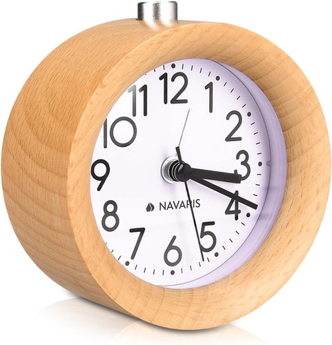 Wood analogue alarm clock non - wood,