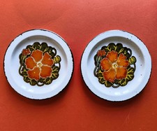 Pair of vintage Midwinter Stonehenge Nasturtium Side / Tea  Plates X 2, retro
