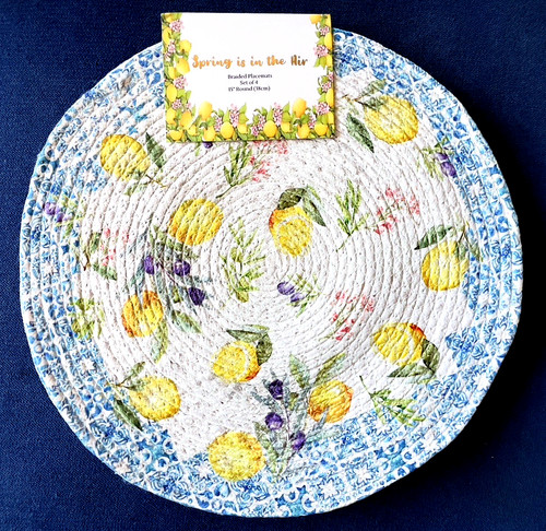 Lemons braided placemat - 4, pc