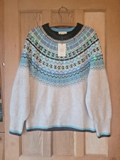 BNWT White Stuff Frosted Fair Isle Jumper Sz 20 Natural Multi