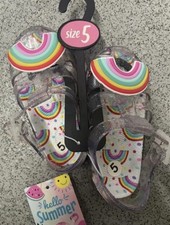 girls glitter rainbow Infant jelly shoes sandals size 5 UK 21 EUR BNWT holiday 