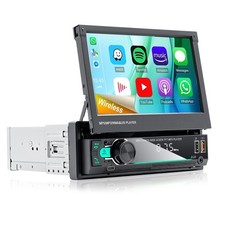 DIN 7" Flip-Out RDS Car Stereo Apple CarPlay Android Auto BT USB | RRP £64.99