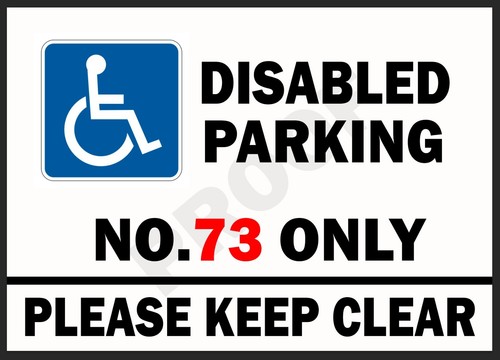 Disabled parking only - parking,