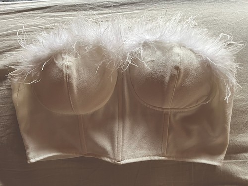 Boohoo feather corset top - corset,