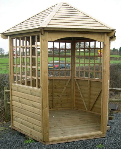 Marlow hexagonal gazebo with - gazebo,