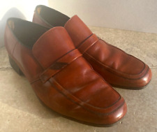 Men's Barker Brown Leather Shoes Loafers UK Size 9 1/2 Earl Barton England 62G