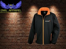 Mclaren F1 style Softshell Jacket, Black/Orange BNWT