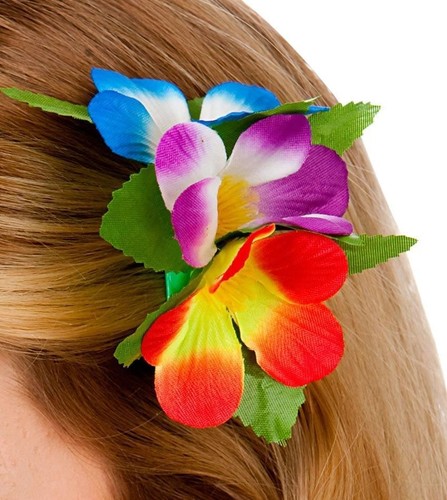 Hawaiian flower hairclip - flower,