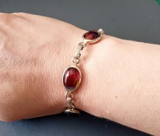 Sarah Coventry Vintage Rainbow Glass Bracelet Ideal For Pride With Safety Chain