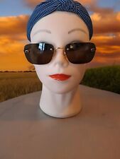 Escada Vintage Designer Sunglasses Rectangular Gold Tone Brown Tint E1205GCU/B3.