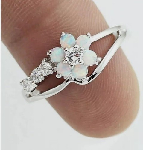New silver ring with - new,