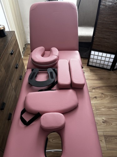 Pink foldable portable massage - pink,