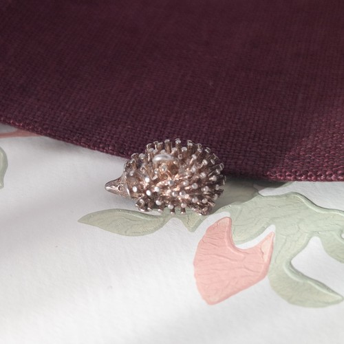 Vintage silver hedgehog charm - vintage,