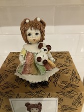 "Zampiva" Ceramic Figurine – "Girl with Spaghetti Hair" Italian -Alexa 730503