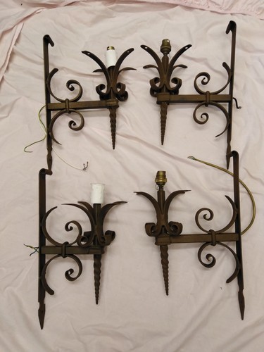 Antique wrought iron wall - antique,