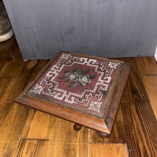 Antique Wooden Footstool With