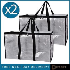 2 x CLEAR ZIPPED STORAGE BAGS