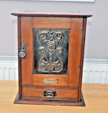 Presentation Oak  Smokers Cabinet, art nouveau.