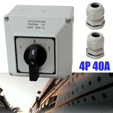 3-Position 40A 4 POLE Enclosed