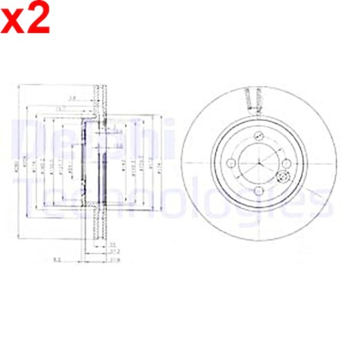 Brake disc delphi fits - brake,