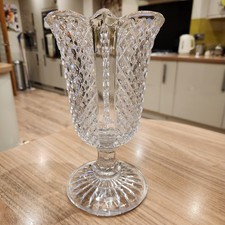 Vintage Pressed Glass Stemmed Celery Vase