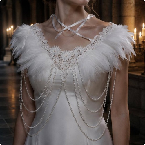 Lace feather shawl - lace,