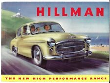 Hillman Minx Mk VIII 1954-55 UK Market Brochure Saloon Californian Convertible