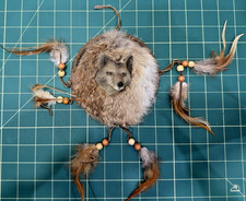 Vtg Native American Wolf Head