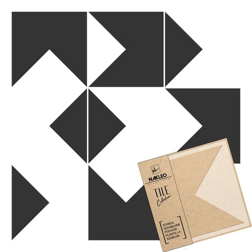 Reusable plastic tile stencil - reusable,